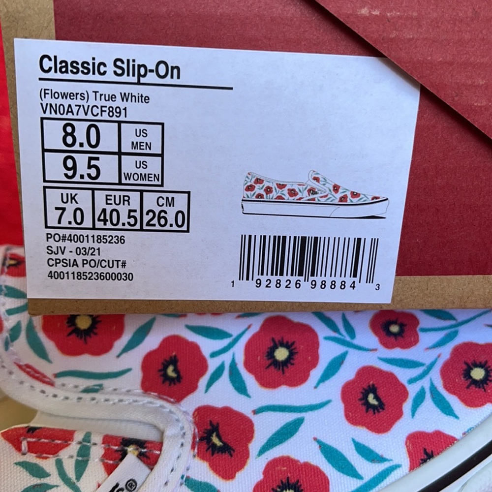 Vans Classic Slip-On Flowers True White WMNS - Picture 16 of 16